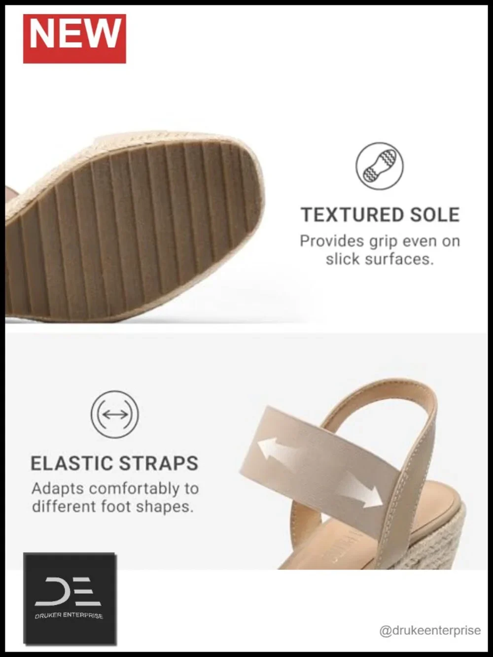 Espadrilles Platform Wedge Sandals Slip On Ankle Strap Dressy Summer Shoes